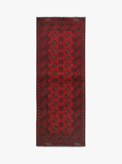 Red Afghan Rug PC 50699 - 2.43m X 0.78m