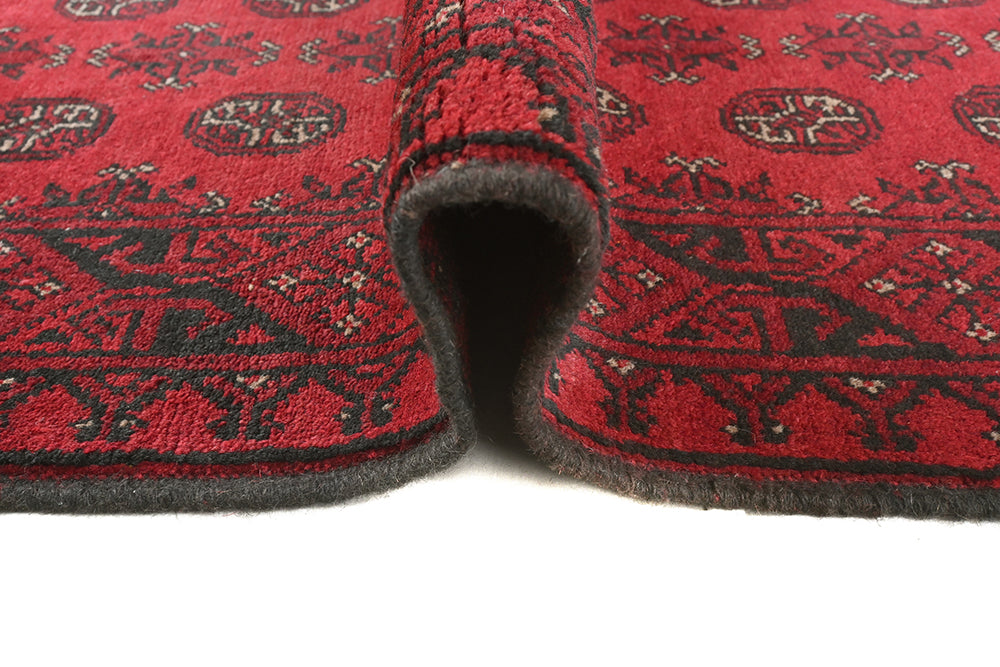 Red Afghan Rug PC 50699 - 2.43m X 0.78m