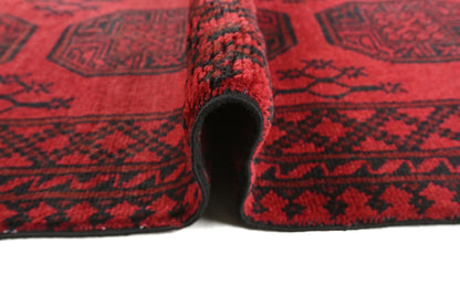Red Afghan Rug PC 50698 - 2.40m X 0.78m