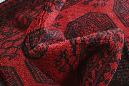 Red Afghan Rug PC 50698 - 2.40m X 0.78m