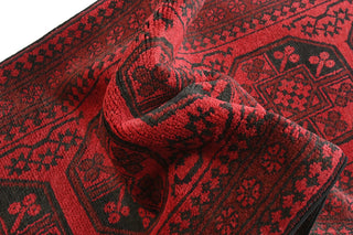 Red Afghan PC 50697 - 2.41 X 0.73