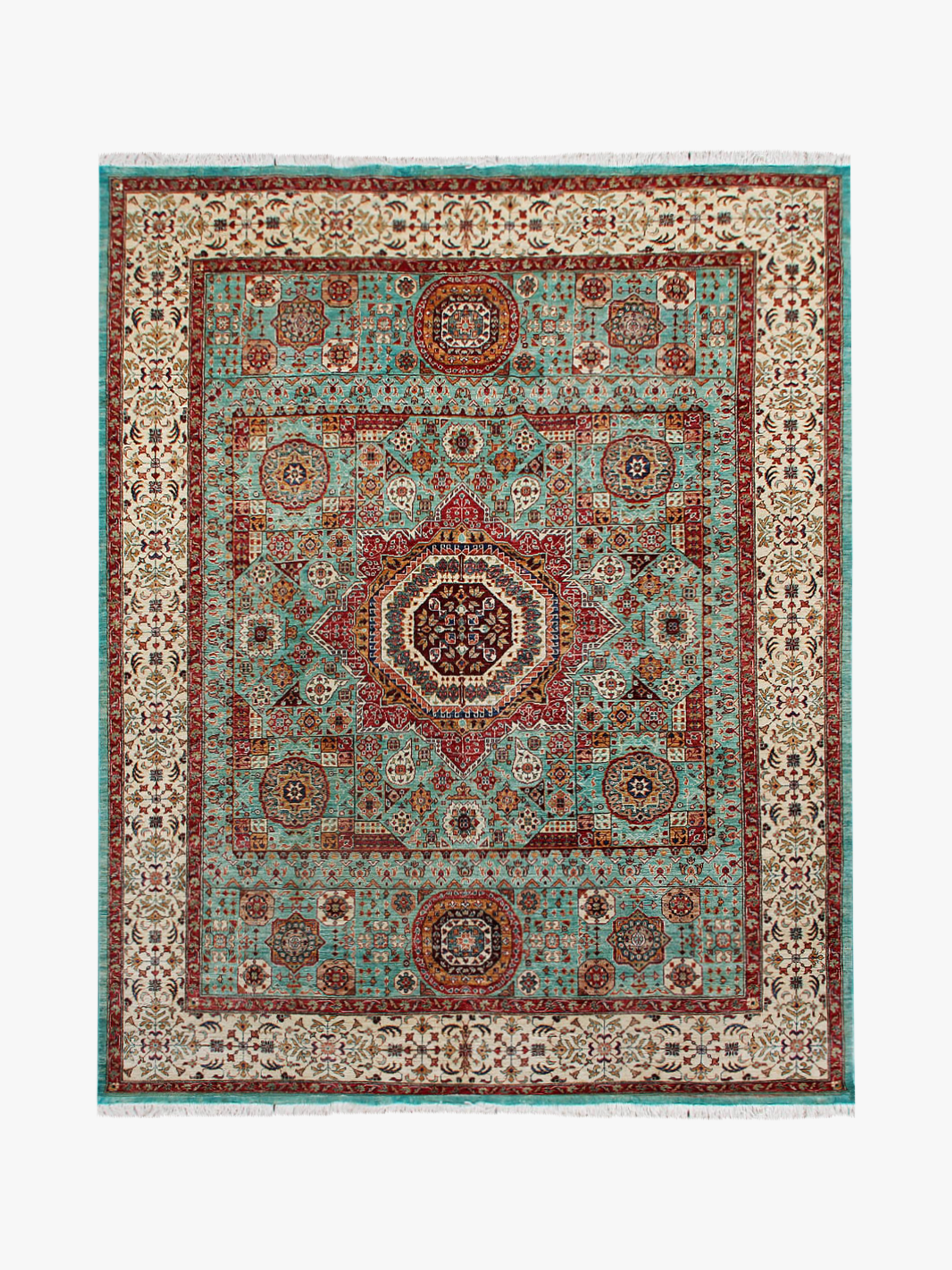Mamluk Green Rug PC 50251 - 3.14m X 2.49m