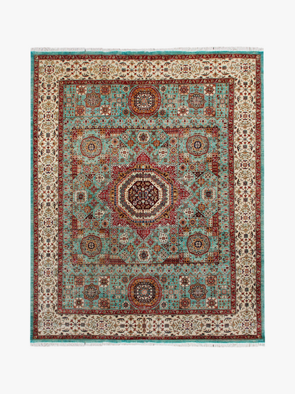 Mamluk Green Rug PC 50251 - 3.14m X 2.49m
