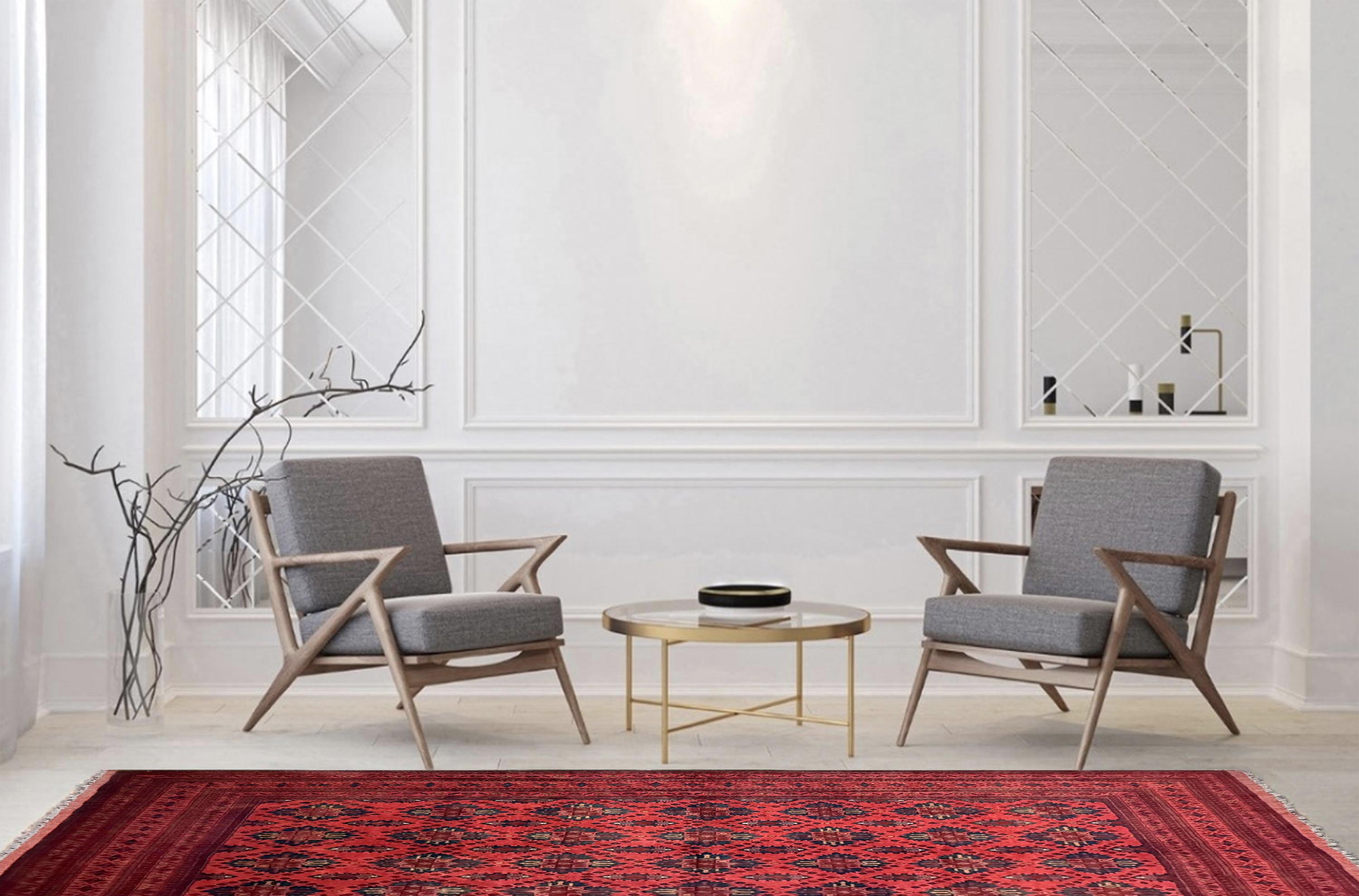 Khal Mohammadi Red Rug PC 57463 - 2.84m X 1.95m