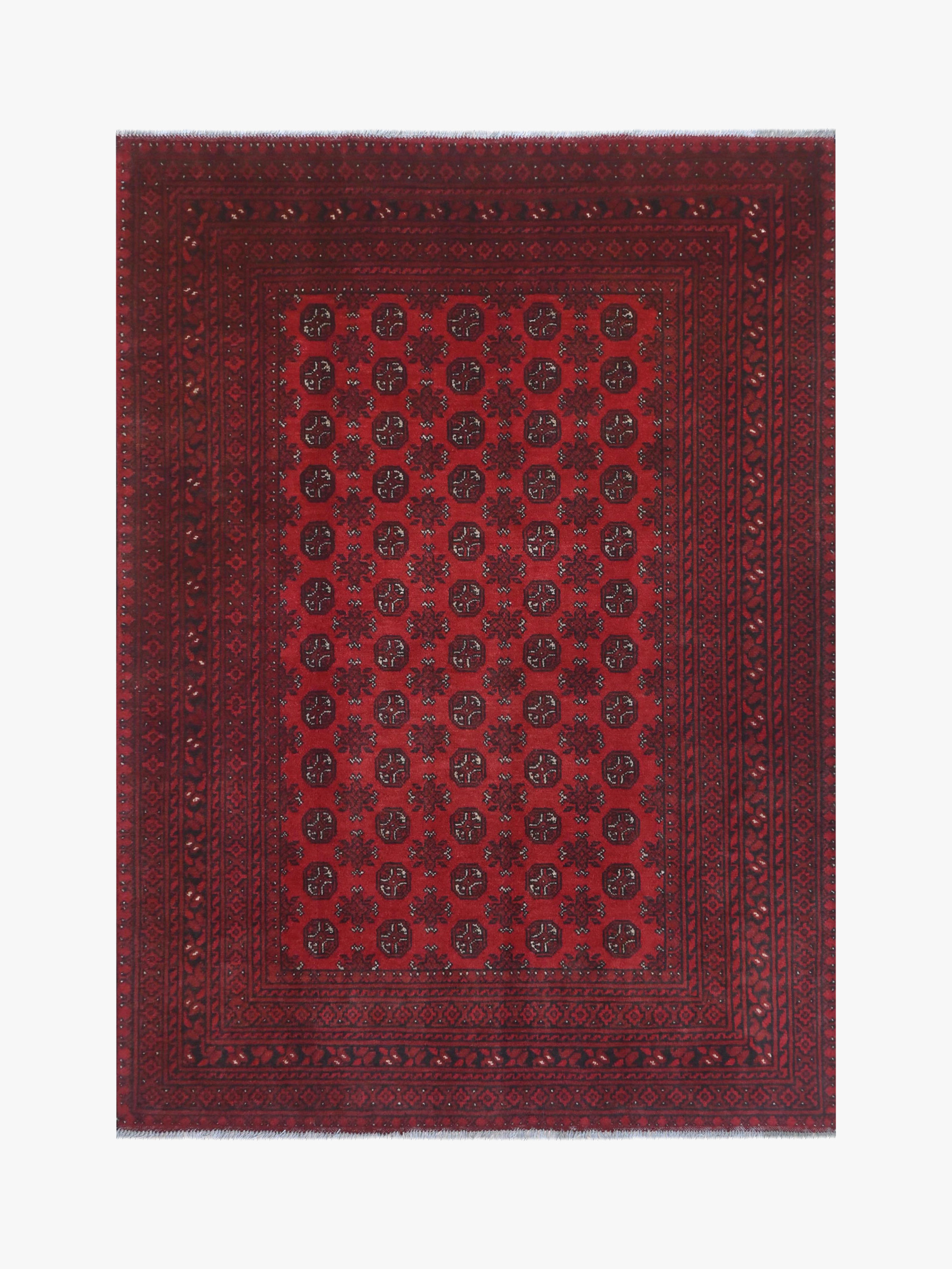Red Afghan Red Rug PC 57761 - 2.37m X 1.61m
