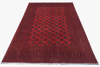 Red Afghan Red Rug PC 57761 - 2.37m X 1.61m