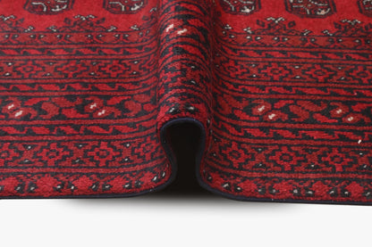 Red Afghan Red Rug PC 57761 - 2.37m X 1.61m