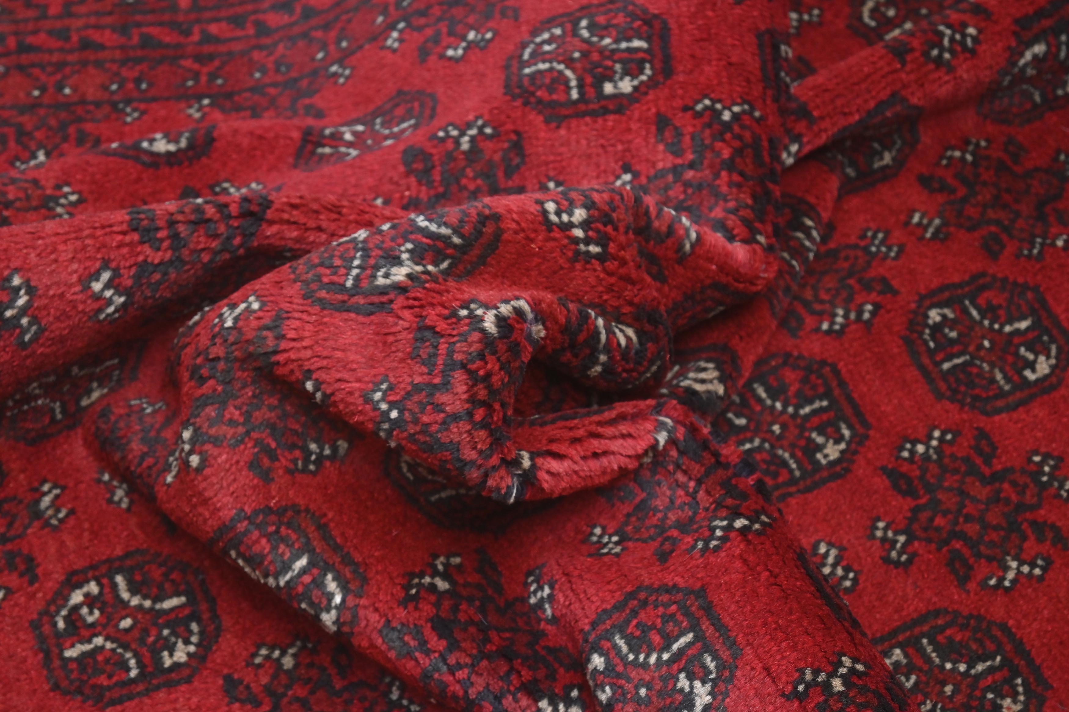 Red Afghan Red Rug PC 57761 - 2.37m X 1.61m