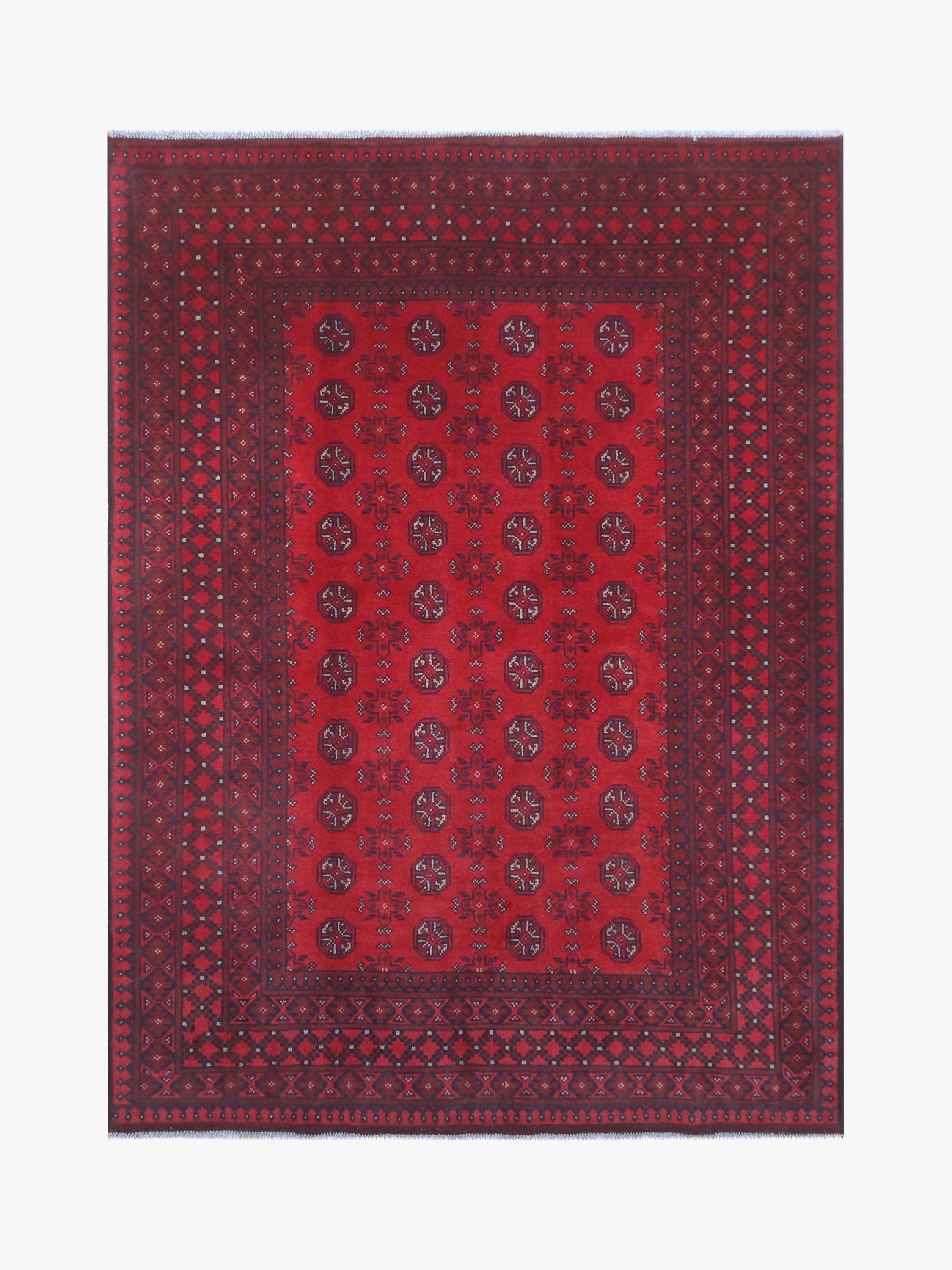 Red Afghan Red Rug PC 57763 - 2.27m X 1.68m