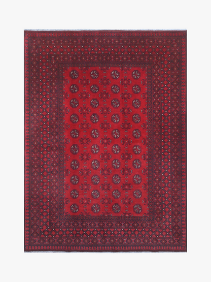 Red Afghan Red Rug PC 57763 - 2.27m X 1.68m