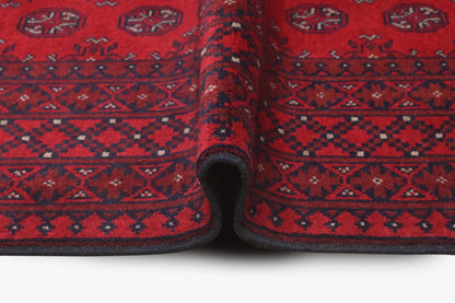 Red Afghan Red Rug PC 57763 - 2.27m X 1.68m