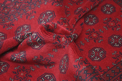 Red Afghan Red Rug PC 57763 - 2.27m X 1.68m
