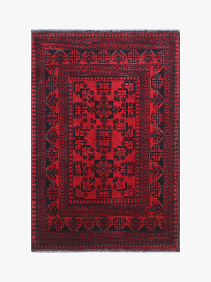 Khal Mohamadi Red Rug PC 57077 - 1.48m X 1.00m