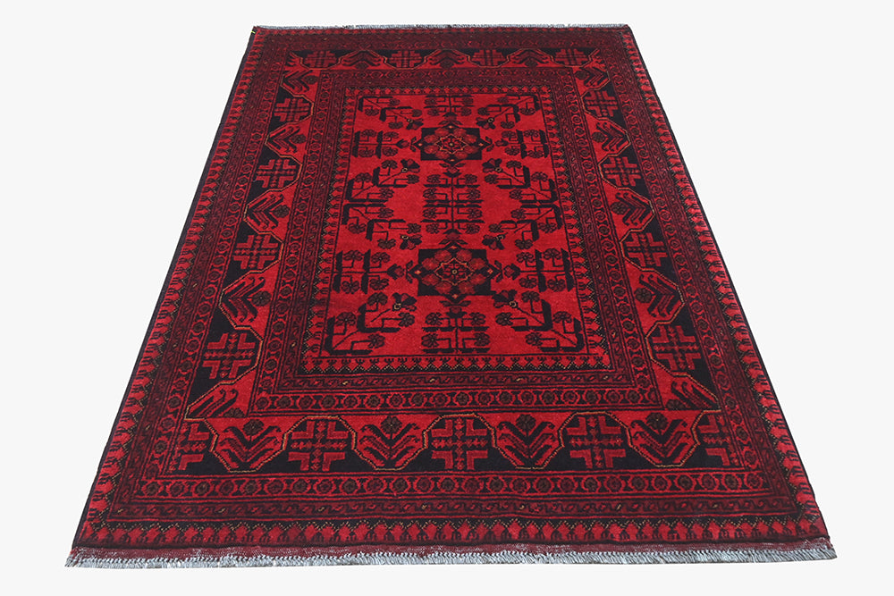 Khal Mohamadi Red Rug PC 57077 - 1.48m X 1.00m