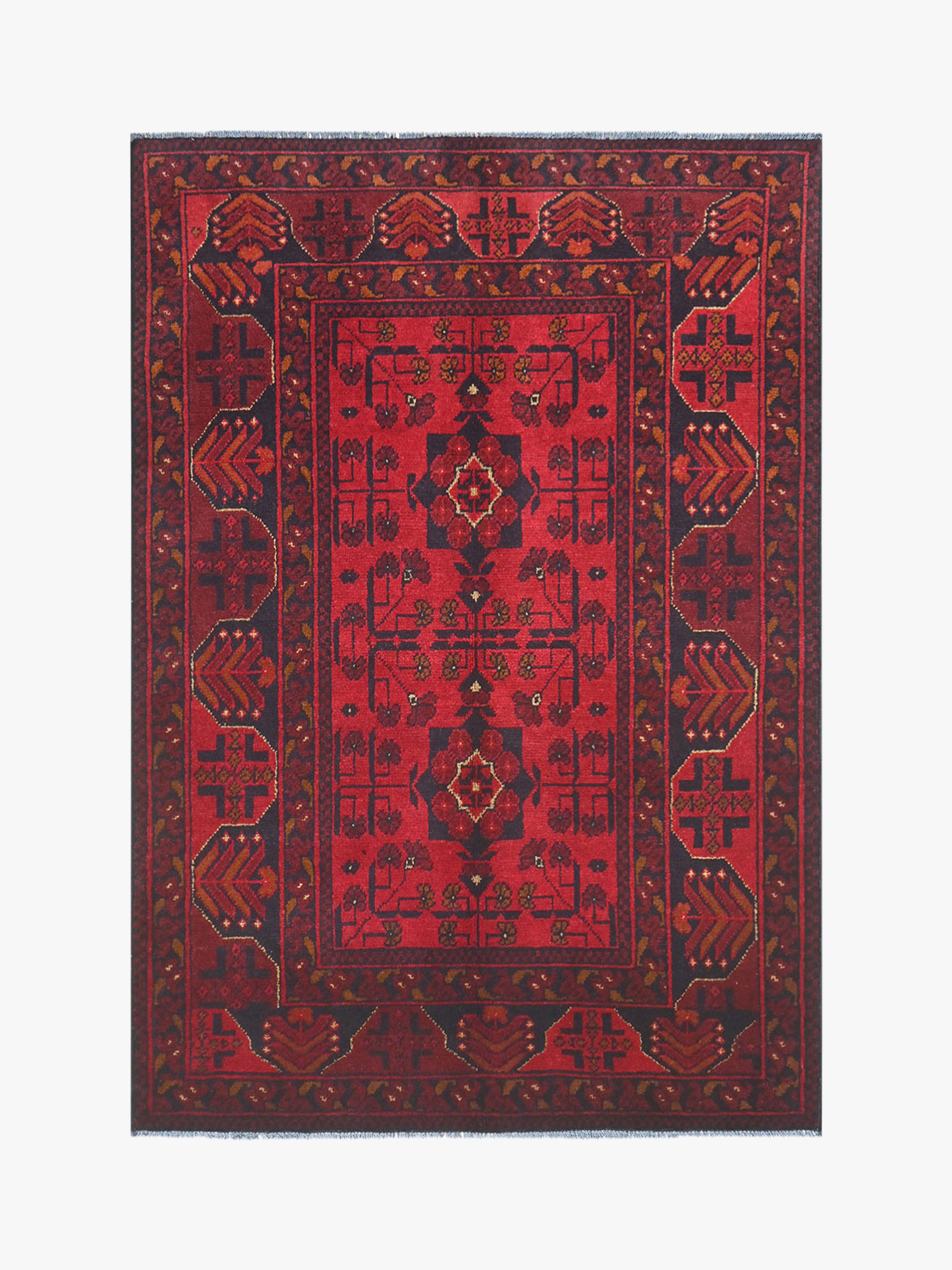 Khal Mohamadi Red Rug PC 57080 - 1.48m X 1.00m