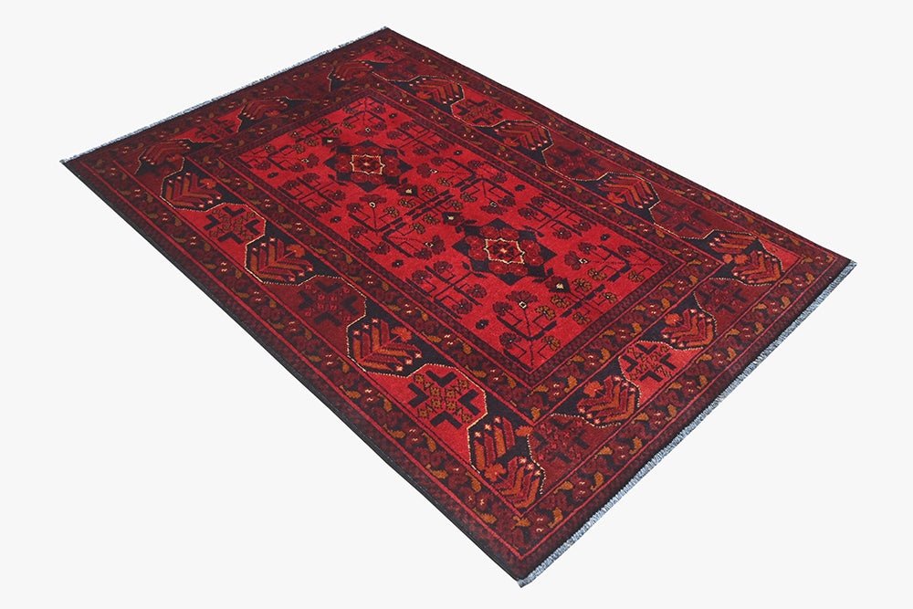 Khal Mohamadi Red Rug PC 57080 - 1.48m X 1.00m