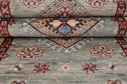 Supreme Kazak Green Rug PC 57528 - 2.48m X 0.78m