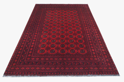 Red Afghan Red Rug PC 57762 - 2.63m X 1.62m