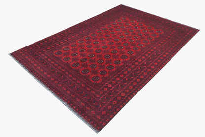 Red Afghan Red Rug PC 57762 - 2.63m X 1.62m
