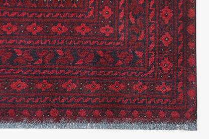 Red Afghan Red Rug PC 57762 - 2.63m X 1.62m