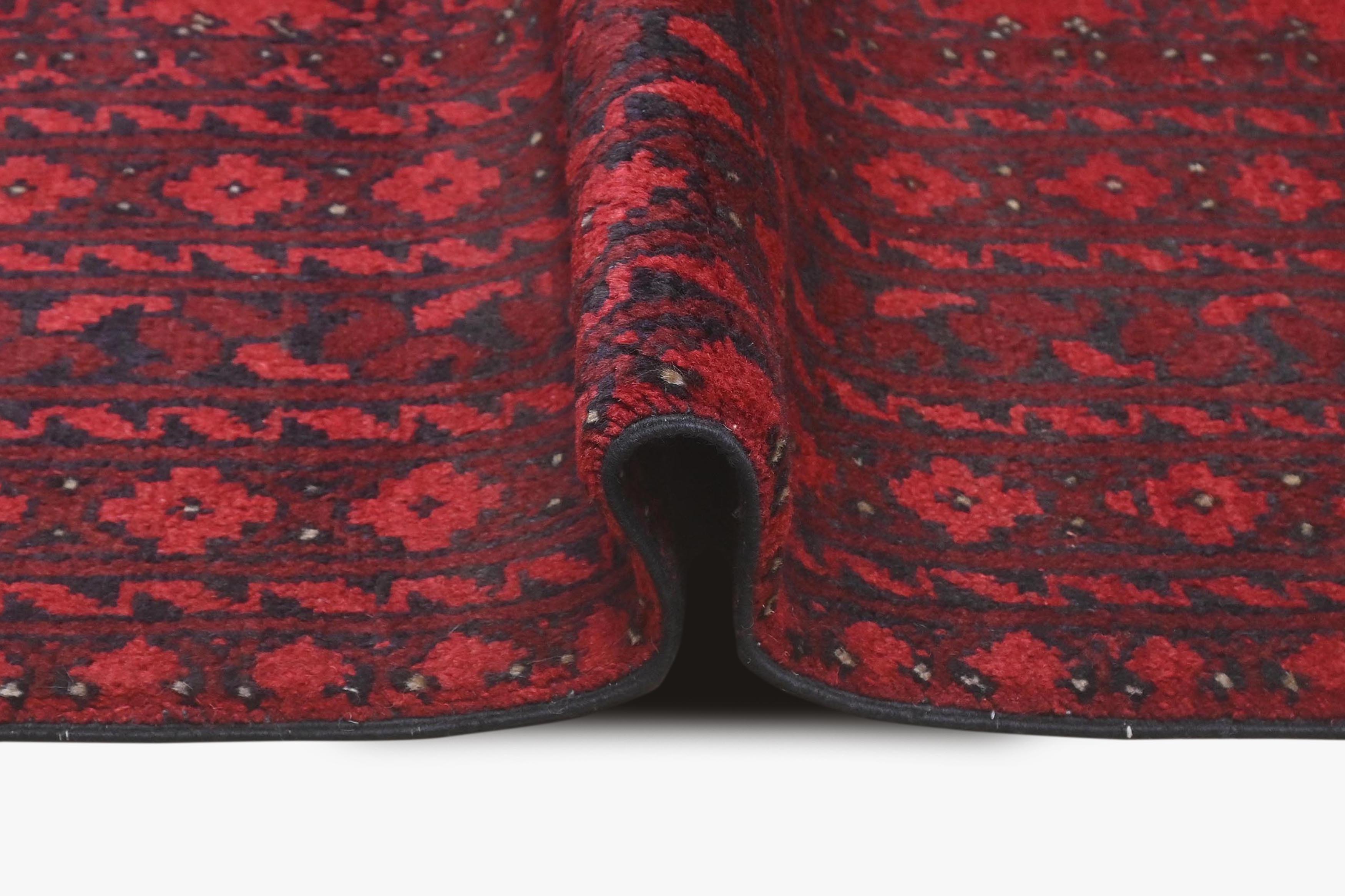 Red Afghan Red Rug PC 57762 - 2.63m X 1.62m