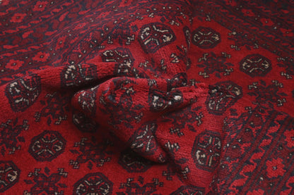 Red Afghan Red Rug PC 57762 - 2.63m X 1.62m