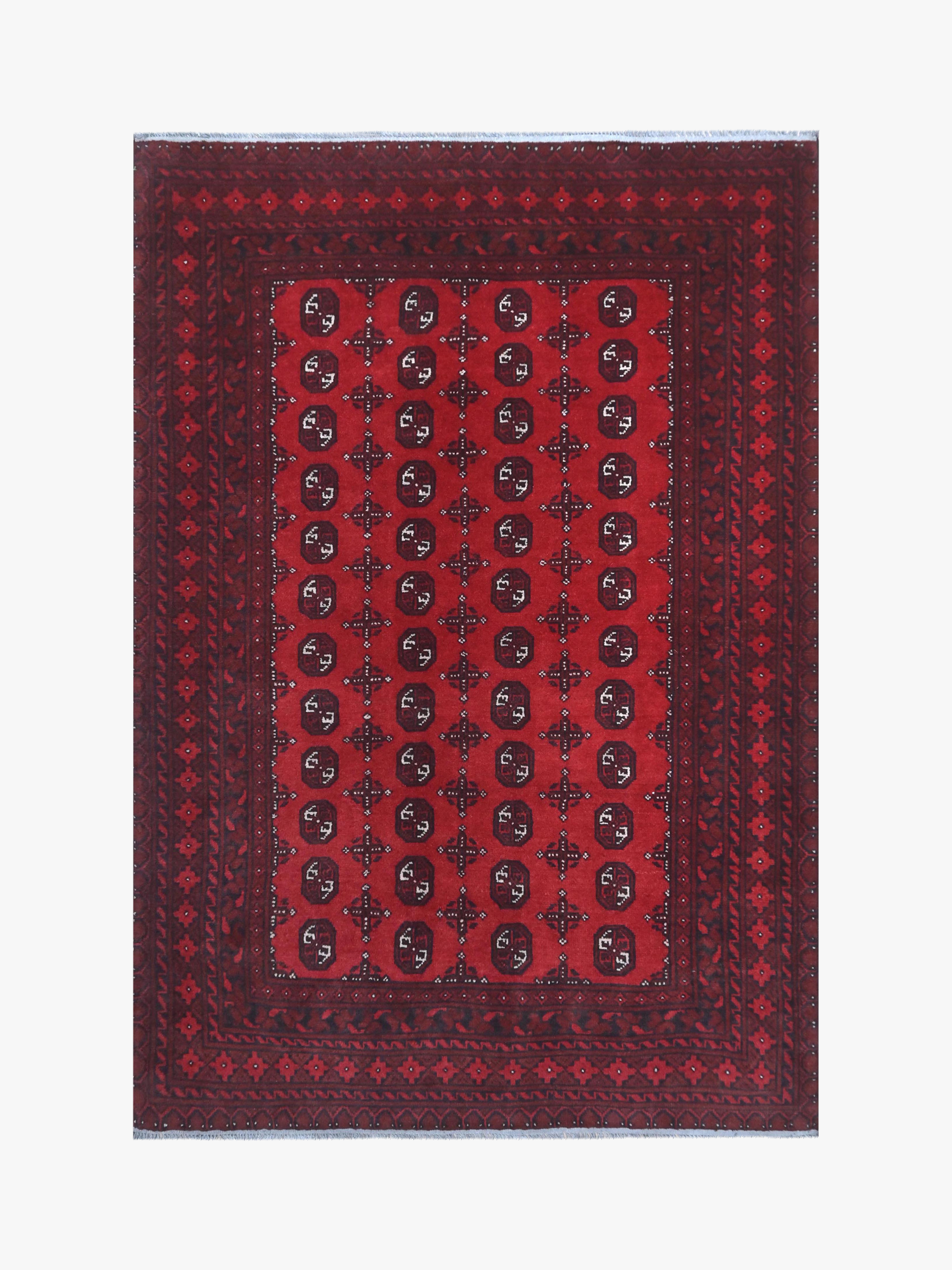 Red Afghan Red Rug PC 57760 - 2.38m X 1.63m