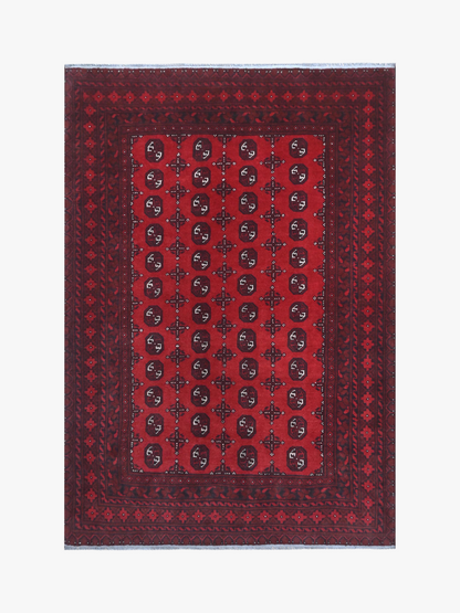 Red Afghan Red Rug PC 57760 - 2.38m X 1.63m