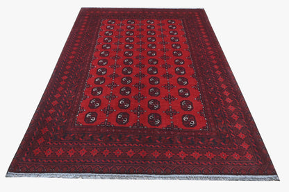 Red Afghan Red Rug PC 57760 - 2.38m X 1.63m