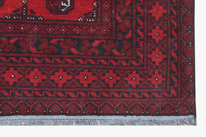 Red Afghan Red Rug PC 57760 - 2.38m X 1.63m