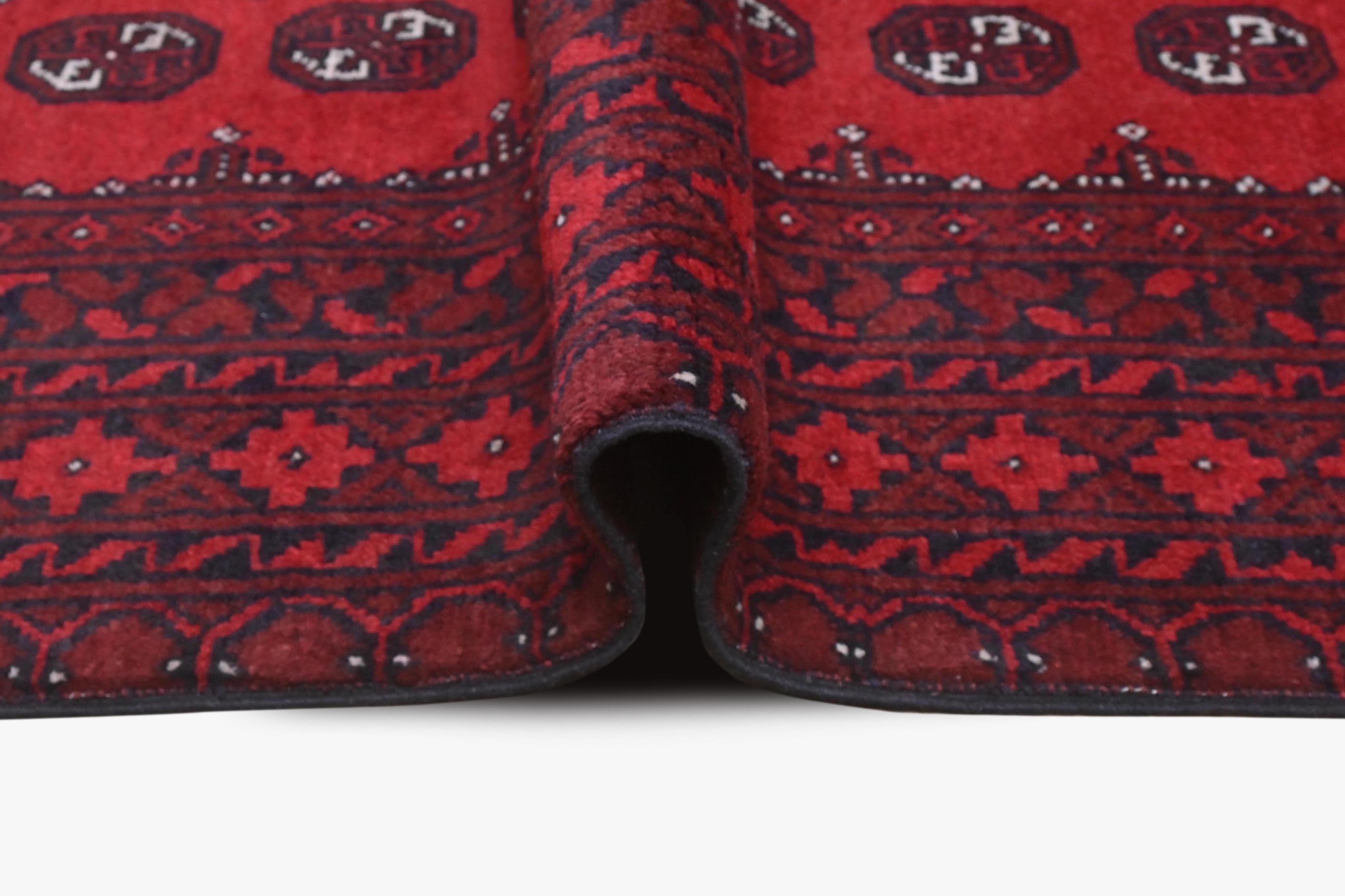 Red Afghan Red Rug PC 57760 - 2.38m X 1.63m