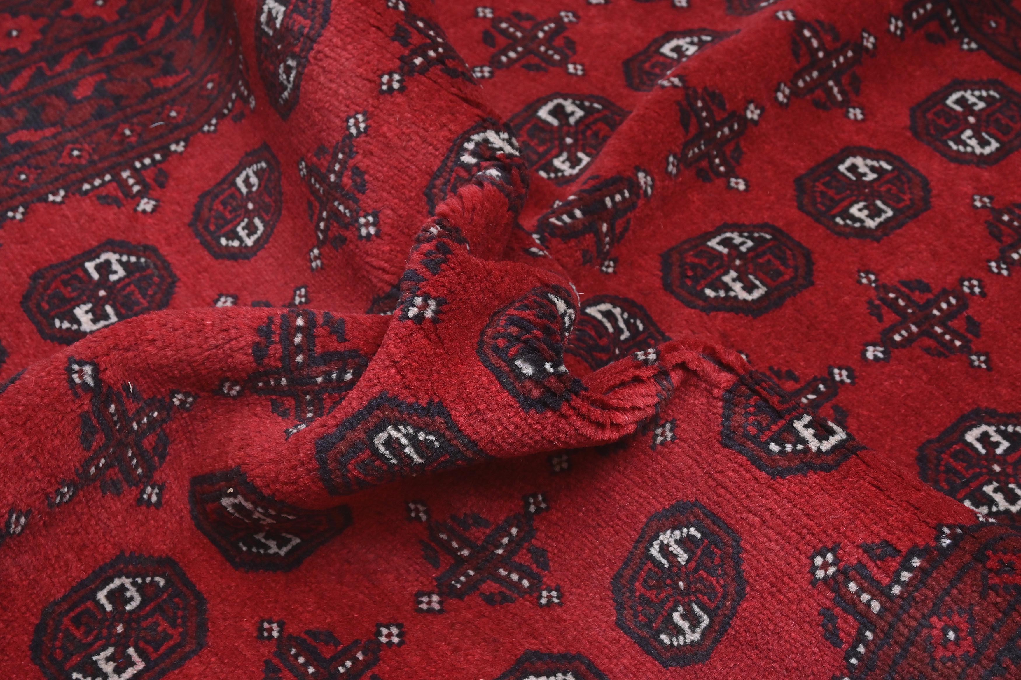 Red Afghan Red Rug PC 57760 - 2.38m X 1.63m