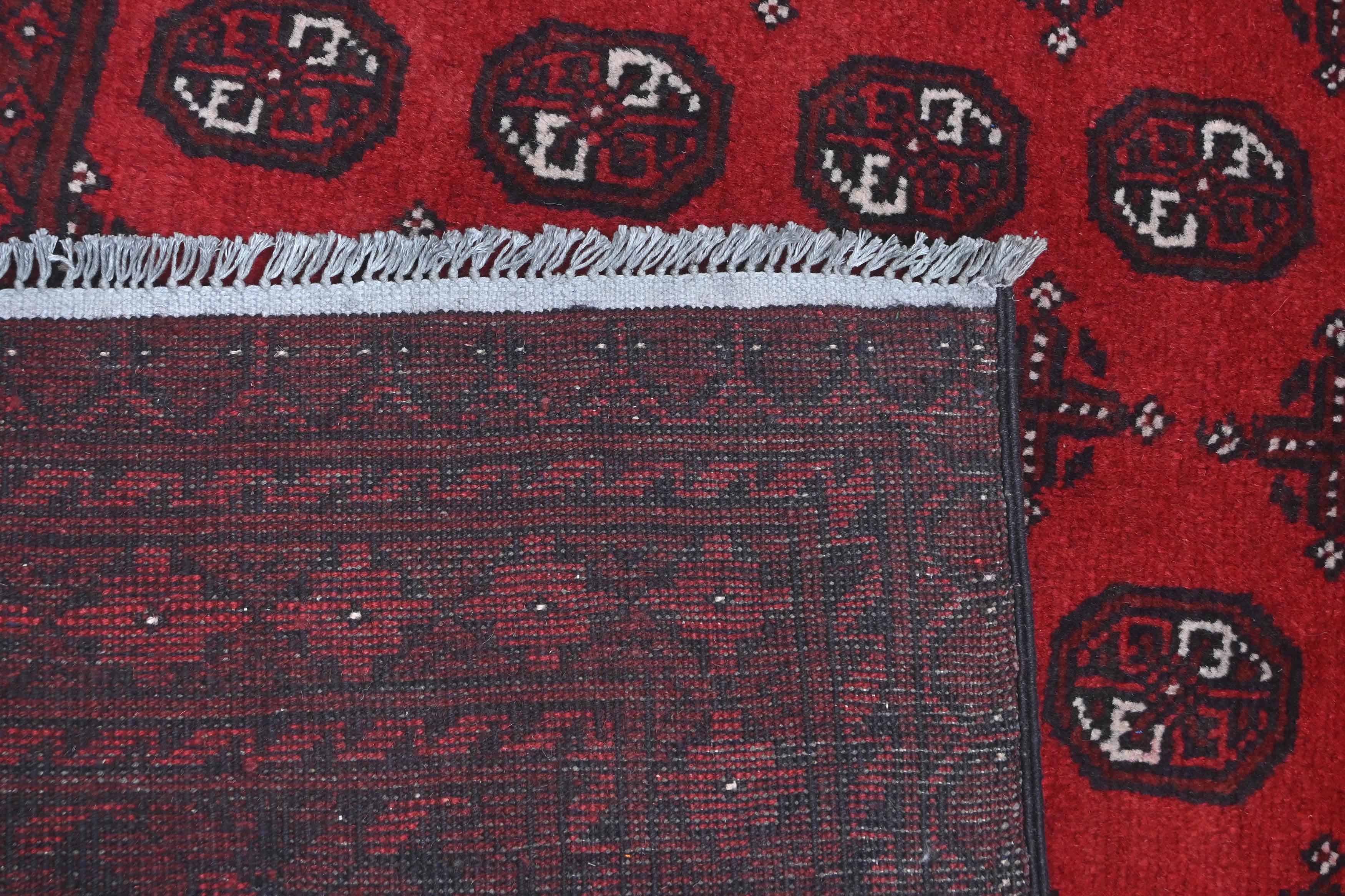 Red Afghan Red Rug PC 57760 - 2.38m X 1.63m