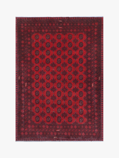 Red Afghan Red Rug PC 57758 - 2.34m X 1.54m