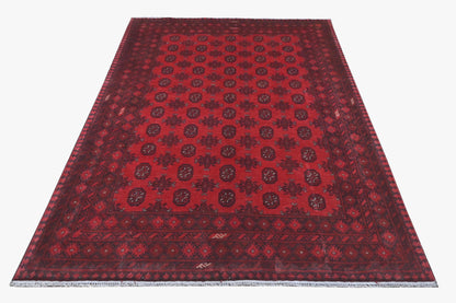 Red Afghan Red Rug PC 57758 - 2.34m X 1.54m
