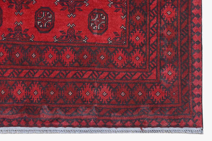 Red Afghan Red Rug PC 57758 - 2.34m X 1.54m