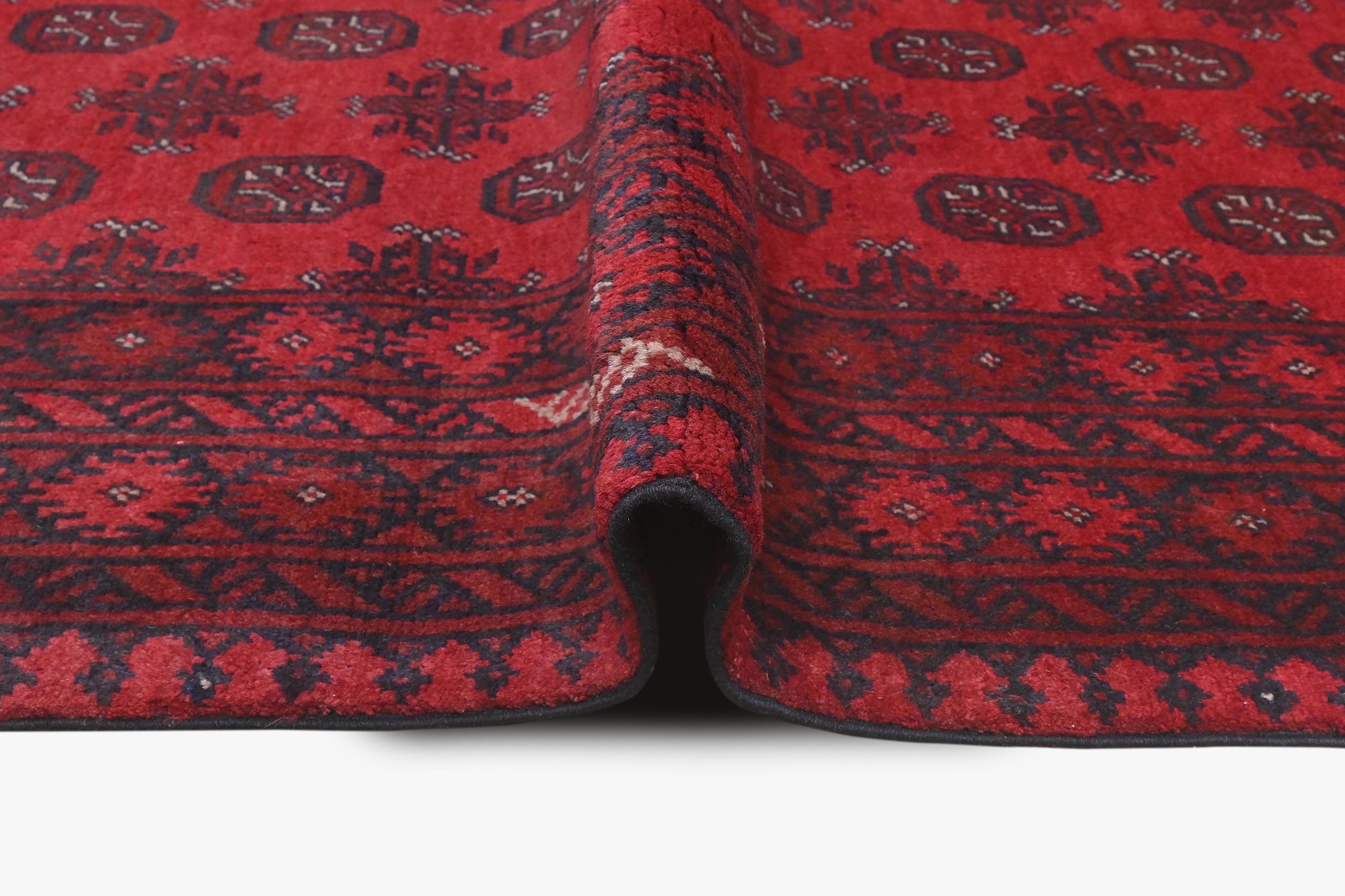 Red Afghan Red Rug PC 57758 - 2.34m X 1.54m