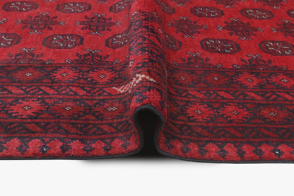 Red Afghan Red Rug PC 57758 - 2.34m X 1.54m
