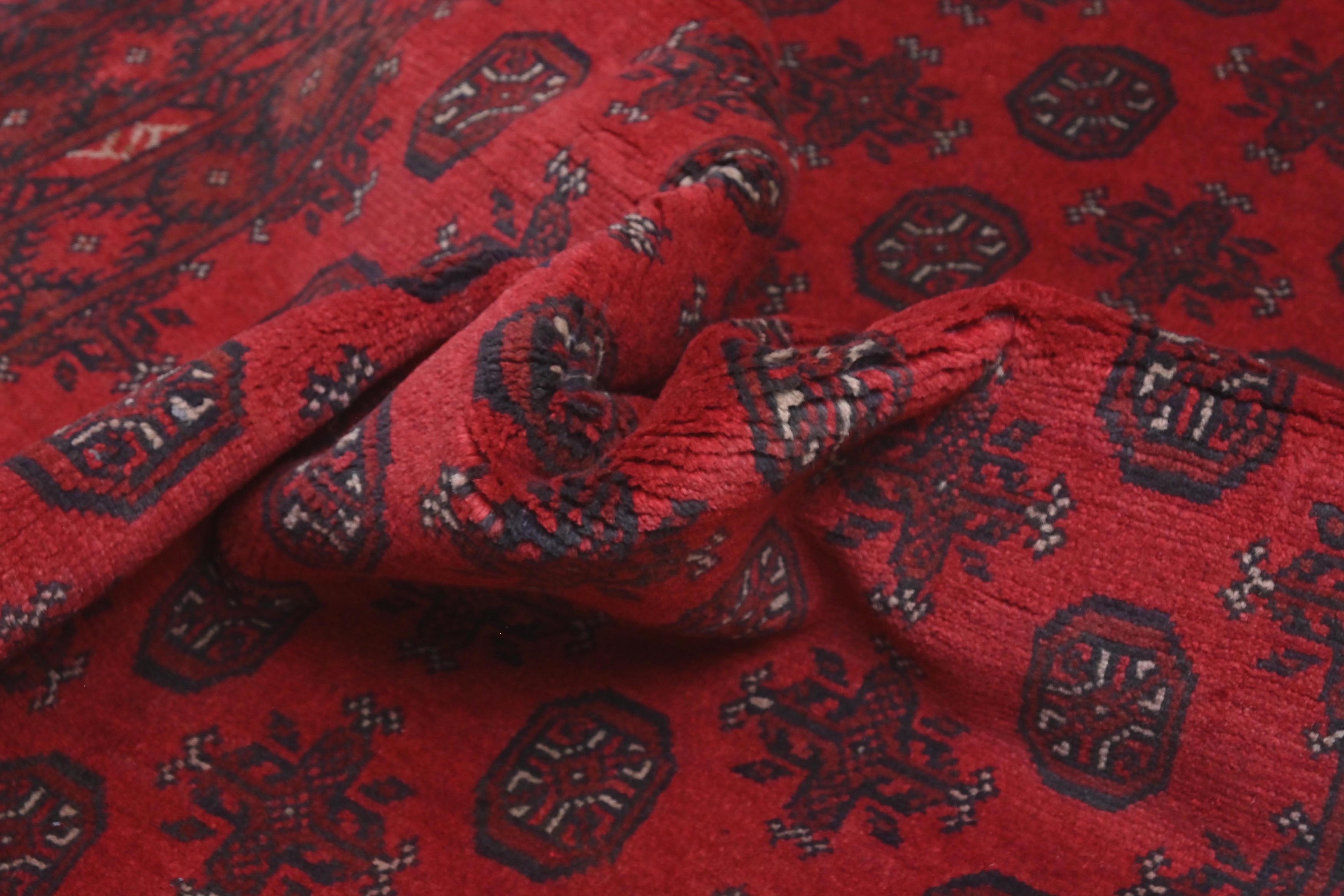 Red Afghan Red Rug PC 57758 - 2.34m X 1.54m