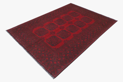 Red Afghan Red Rug PC 57759 - 2.33m X 1.61m
