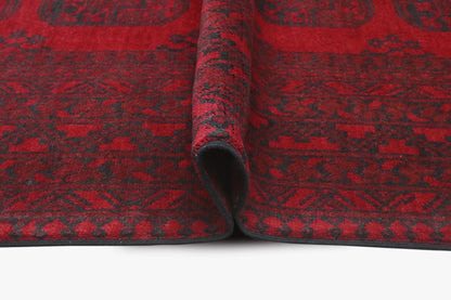 Red Afghan Red Rug PC 57759 - 2.33m X 1.61m