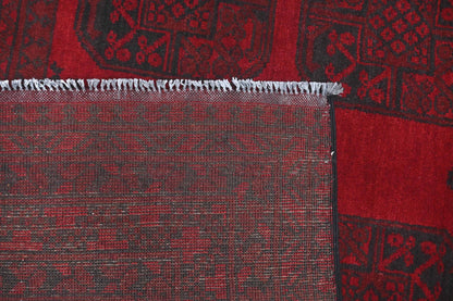 Red Afghan Red Rug PC 57759 - 2.33m X 1.61m