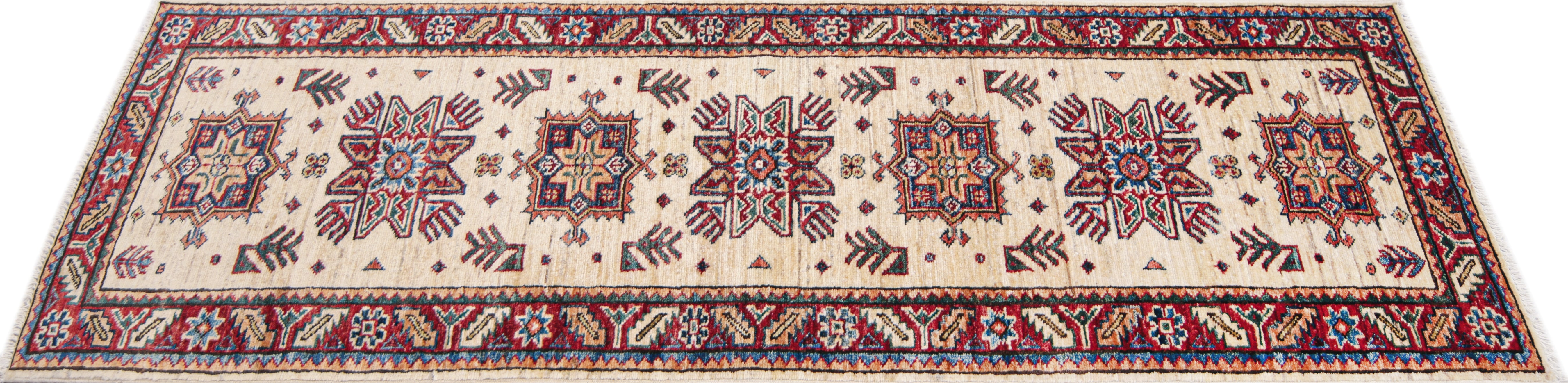 Supreme Kazak Ivory Rug PC 57535 - 1.82m X 0.59m