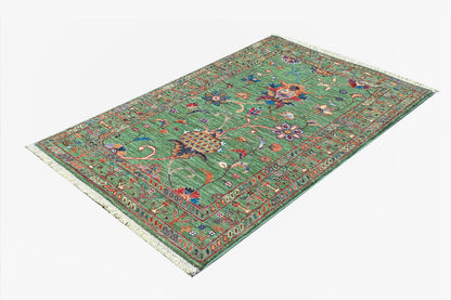 Sultani Green Rug PC 53847 - 1.24m X 0.80m