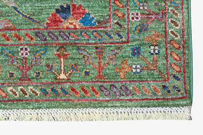 Sultani Green Rug PC 53847 - 1.24m X 0.80m