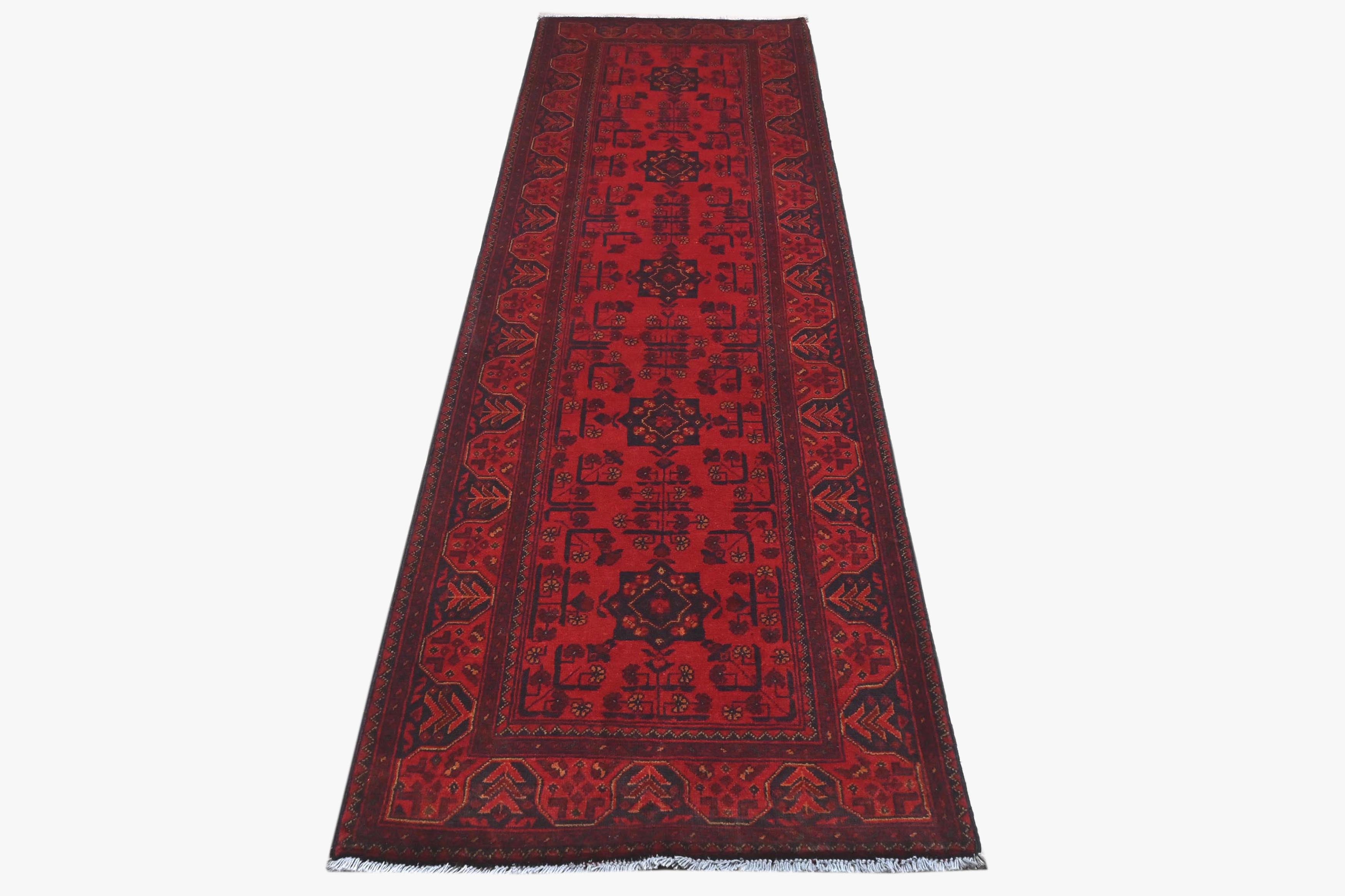 Khal Mohammadi Red Rug PC 57756 - 2.95m X 0.82m