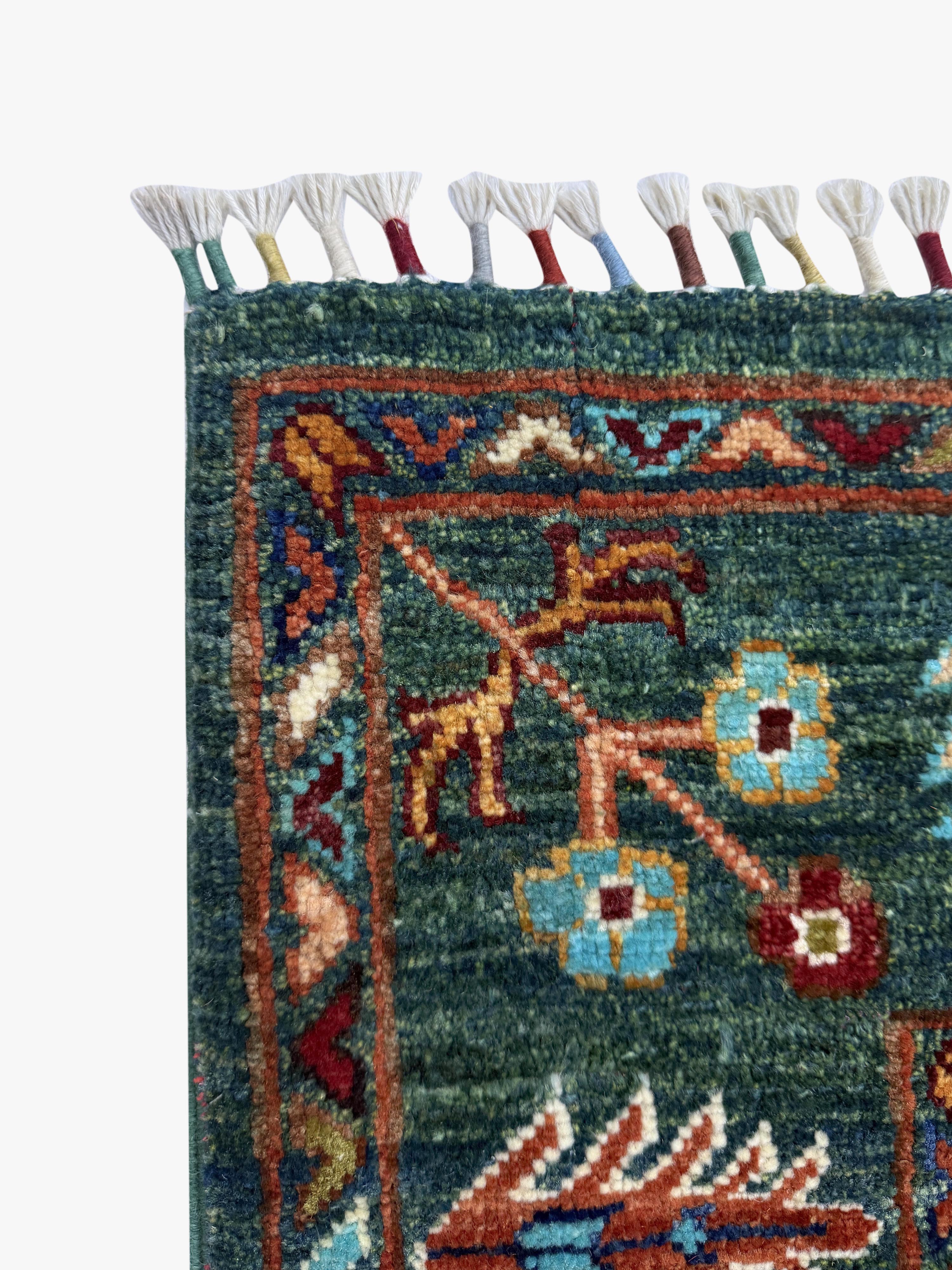 Sultani Green Rug PC 57418 - 1.41m X 1.08m