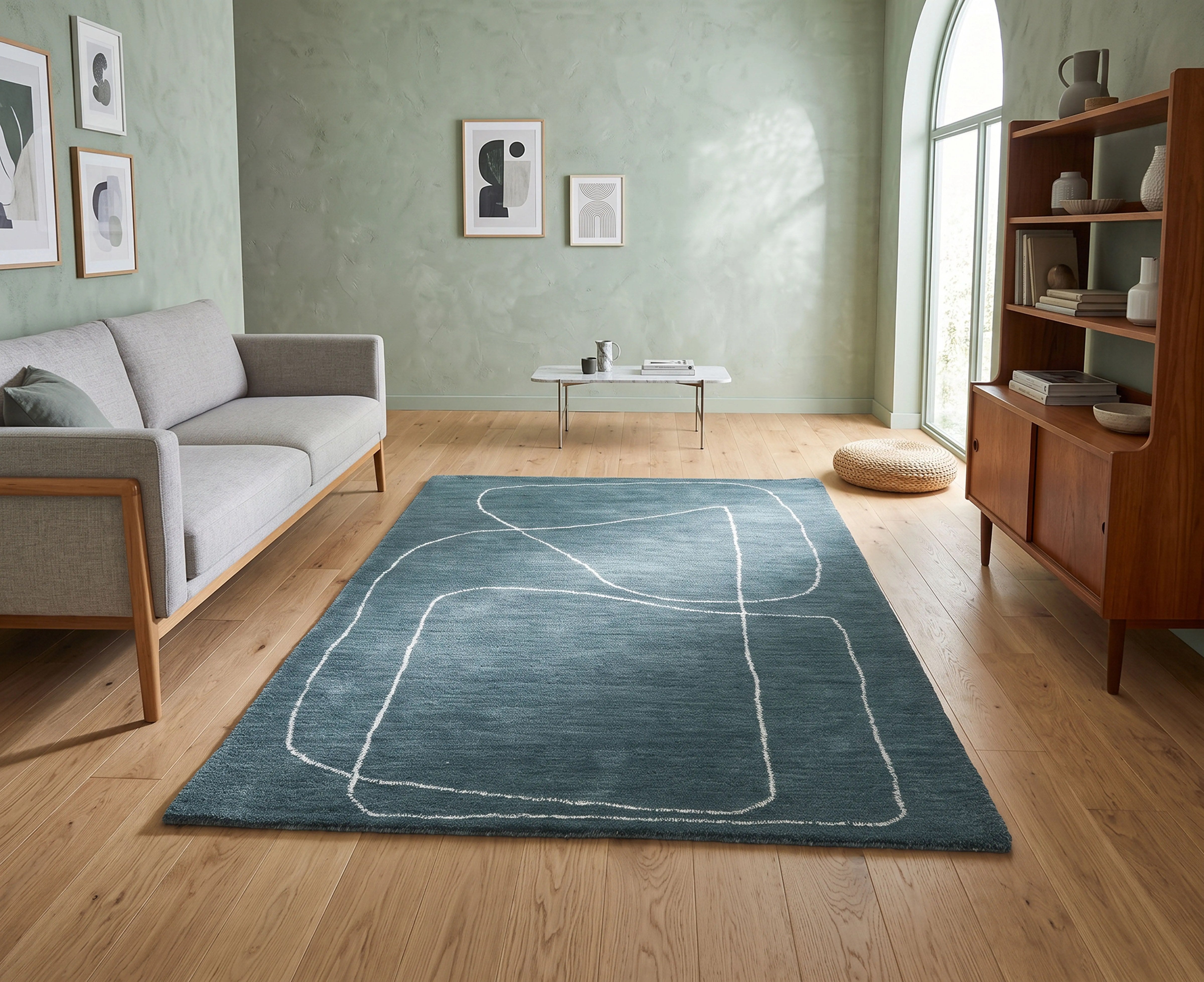 Devonshire Affon Teal Rug