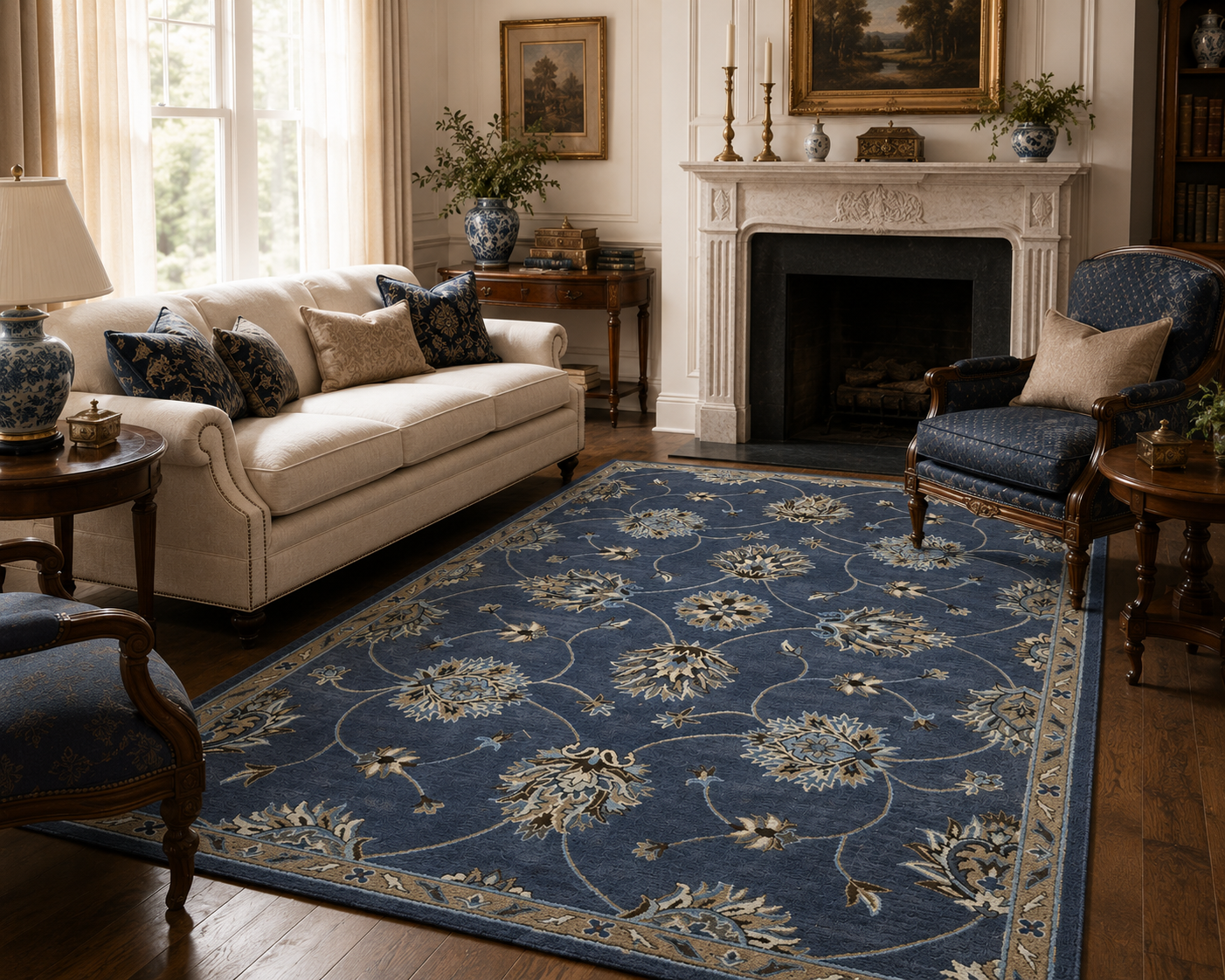 Sarnath Blue Rug