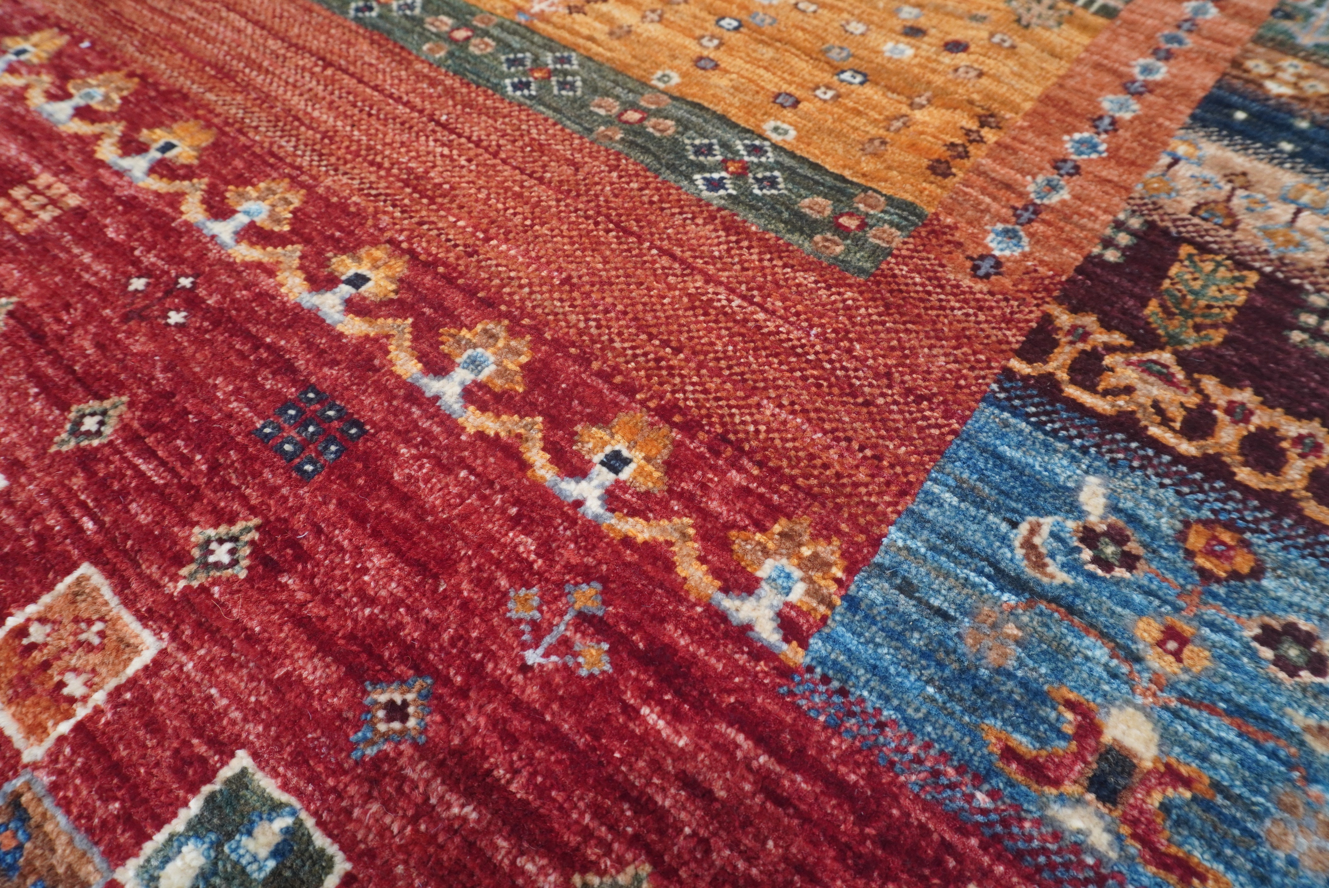 Loribaft Red Rug PC 55837 - 2.09m X 1.54m